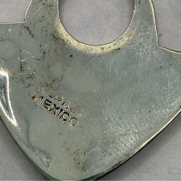 Vintage Abalone Alpaca Silver Earrings - Picture 6 of 9